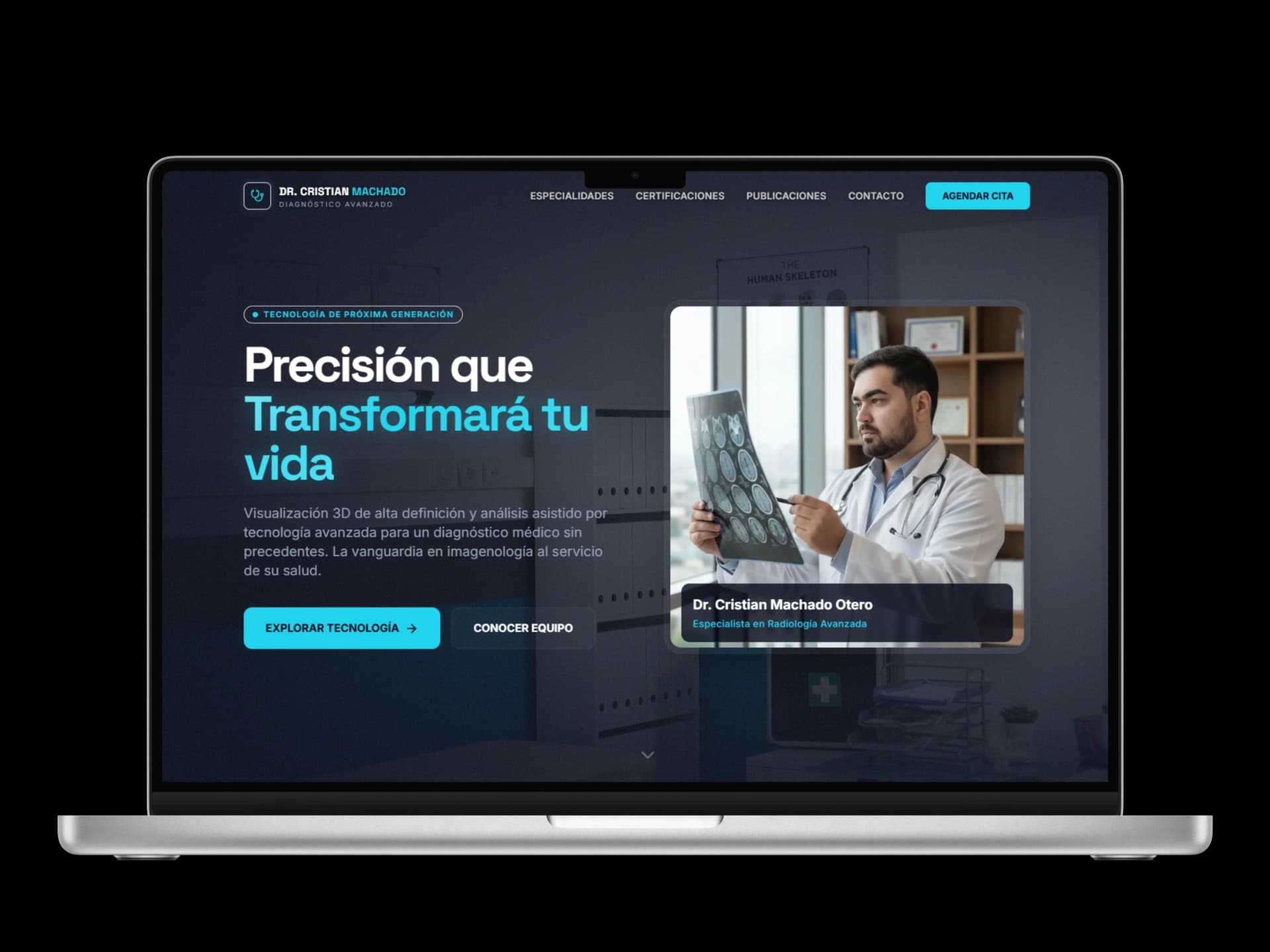 Dr. Machado Desktop Mockup