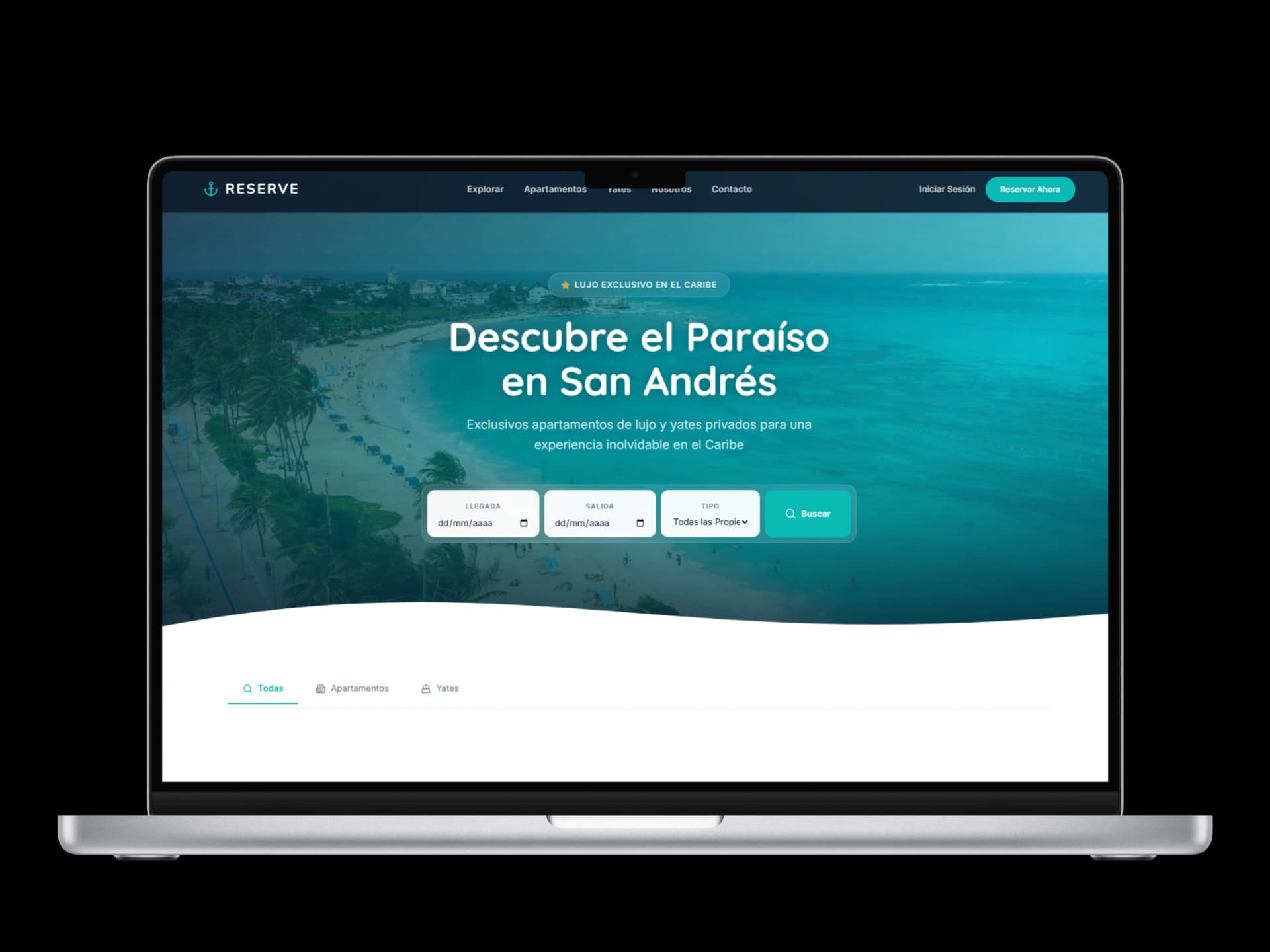 Reserva Desktop Mockup