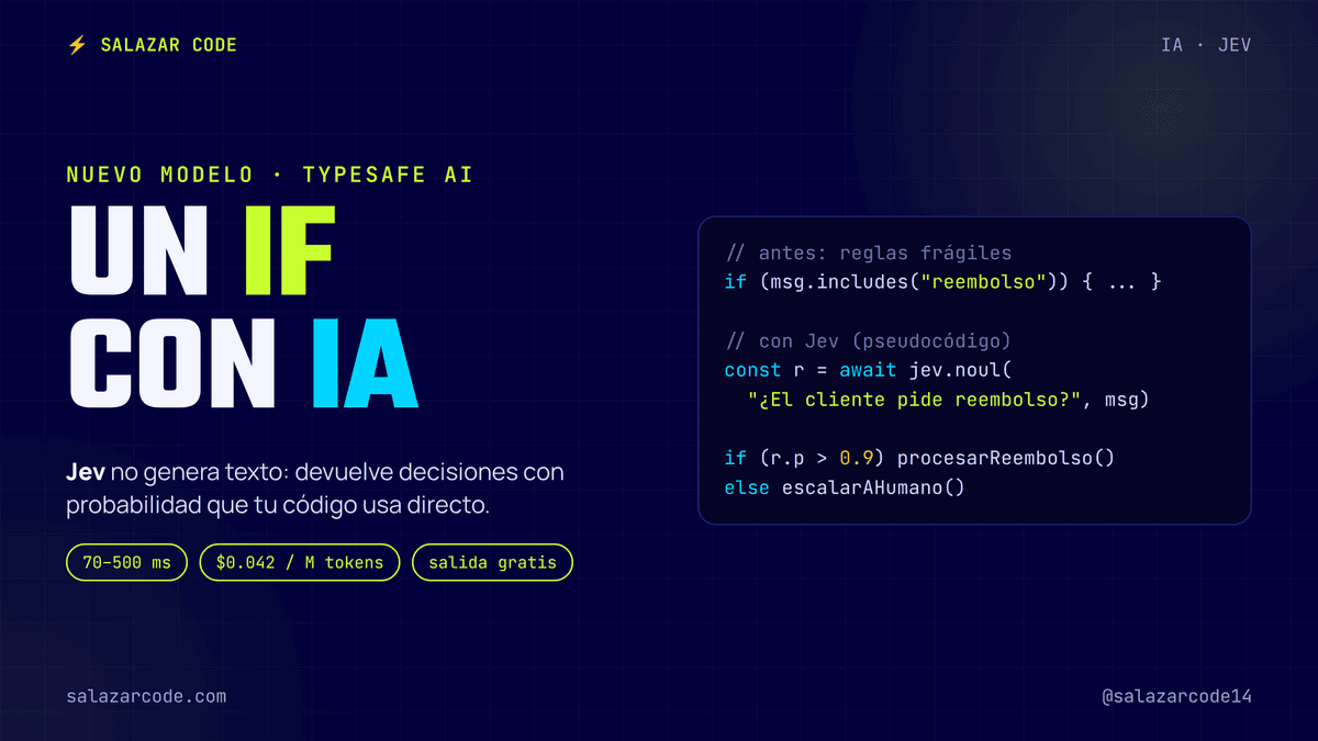 Jev de TypeSafe AI: la IA que no escribe texto, solo toma decisiones